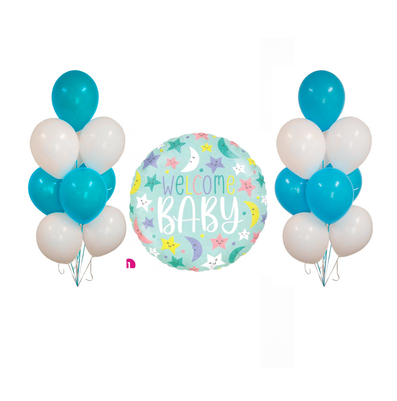 Welcome Baby Celebration Balloon Bunch